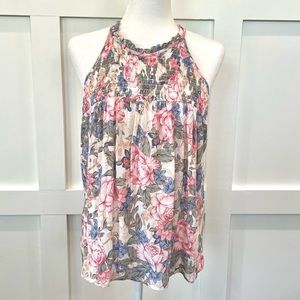 Women’s Floral Smocked Razorback Tank